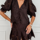 Brown Broderie Christina Ensemble