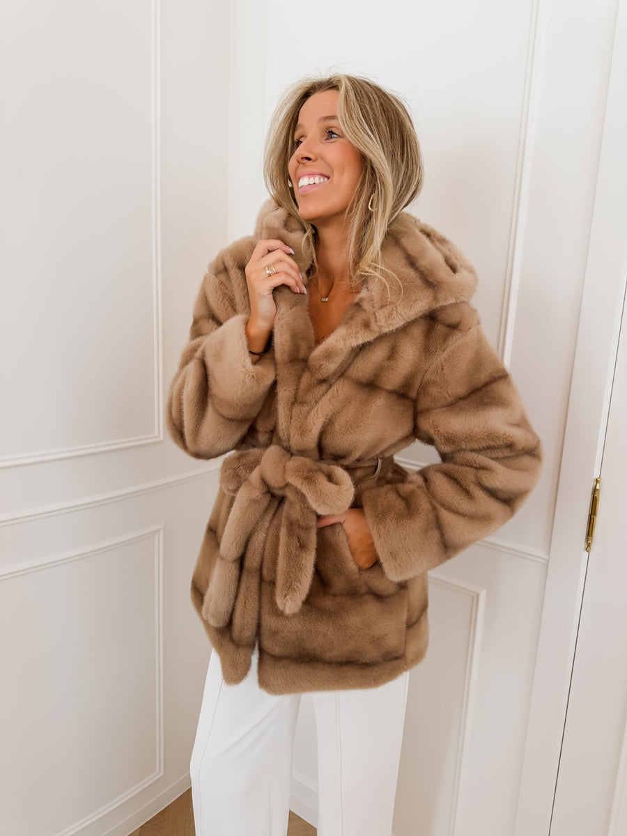Brown Faux Fur Genevieve Coat