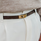 Dark Taupe Suede Clara Belt