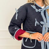 Navy Celestine Bow Jacket