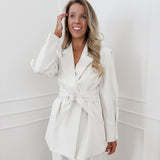 Crème Belt Janey Blazer