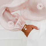 Pink Flower Diamond Blouse