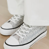 Silver Tweed Sneaker