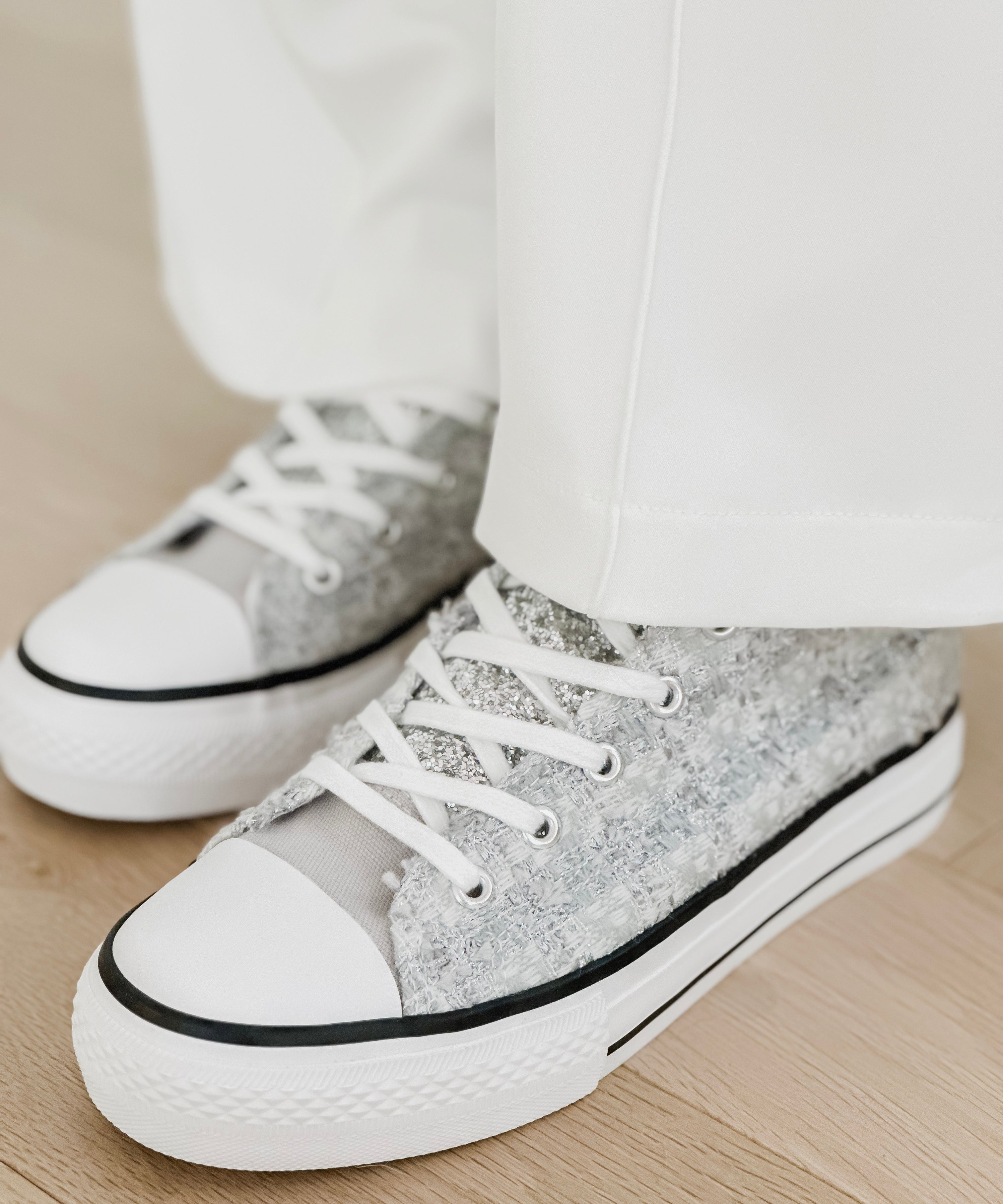 Silver Tweed Sneaker