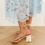 Golden Jamila Ankle Wrap Heels
