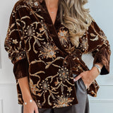 Brown Limited Edition Amélie Embellished Velvet Jacket