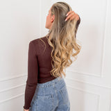 Brown Graciella Turtleneck Top
