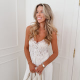 White Marylin Lace Corset Top