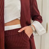 Bordeaux Striped Ariana Trouser