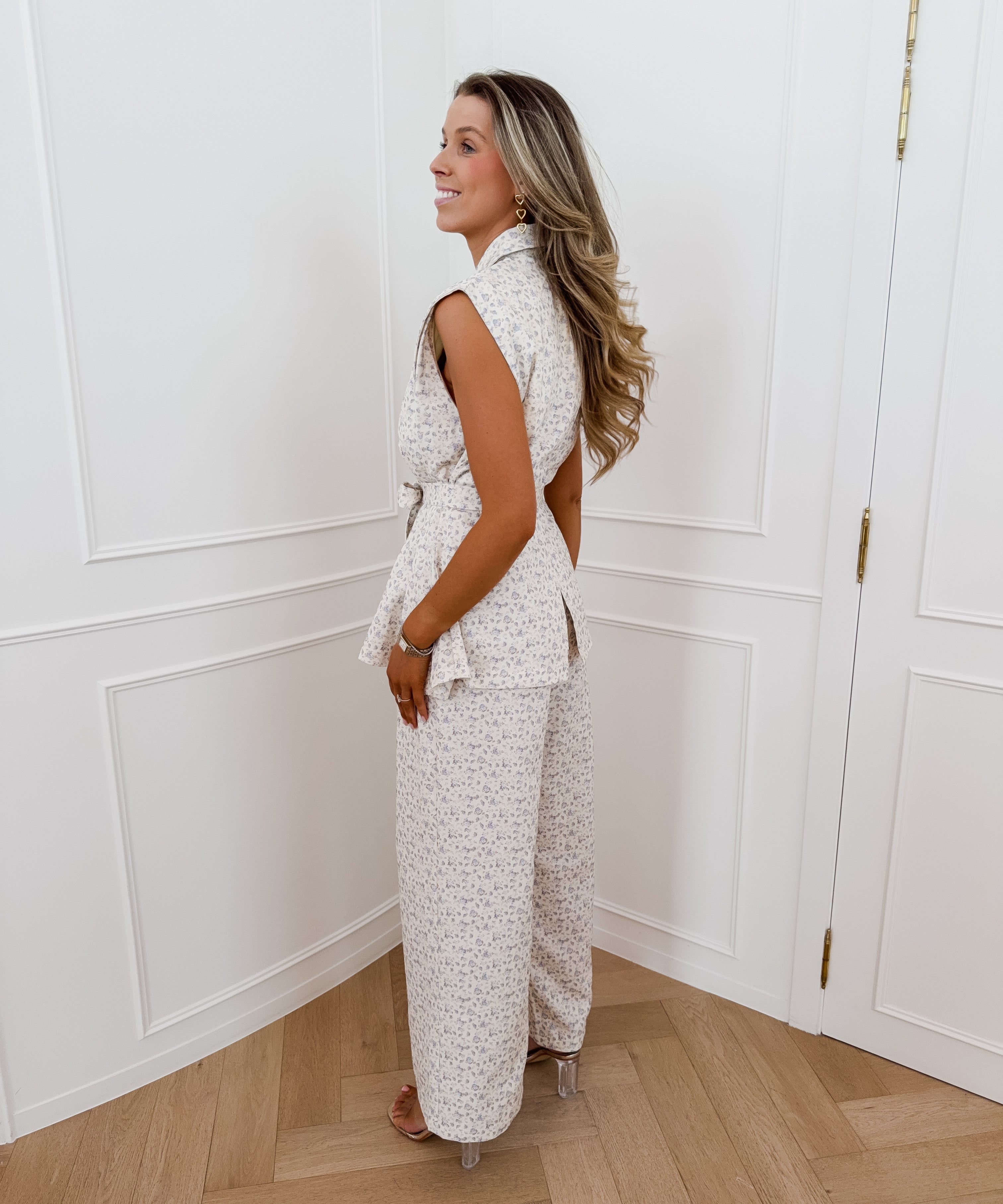 Cream Blue Rose Malika Jeans