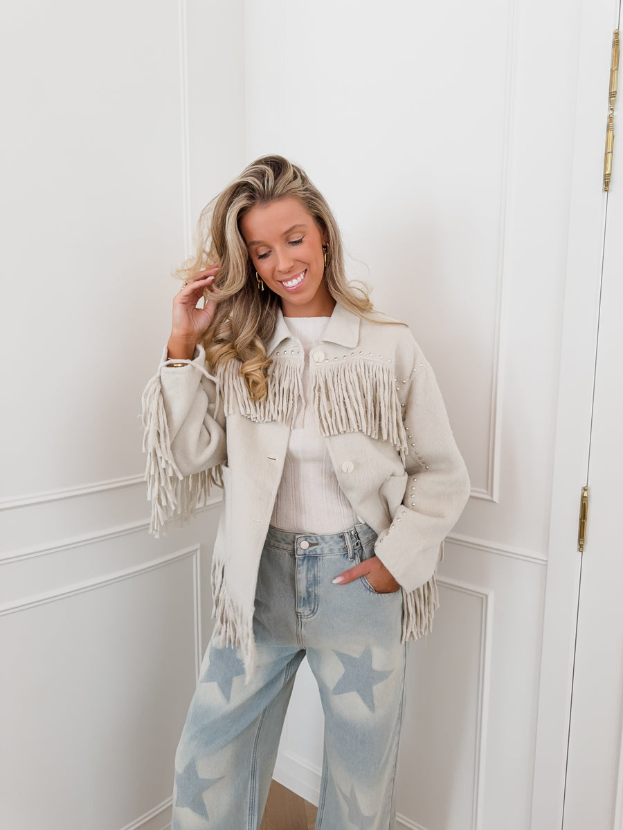 Greige Ginny Studs Jacket