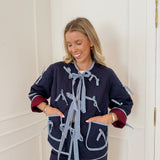 Navy Celestine Bow Jacket
