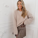 Beige Cable Myriam Sweater