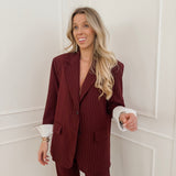 Bordeaux Striped Ariana Trouser