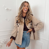 PRE ORDER Beige Brown Black Flower Gulietta  Jacket