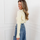 Soft Yellow Laila Ribbed Sweater Set