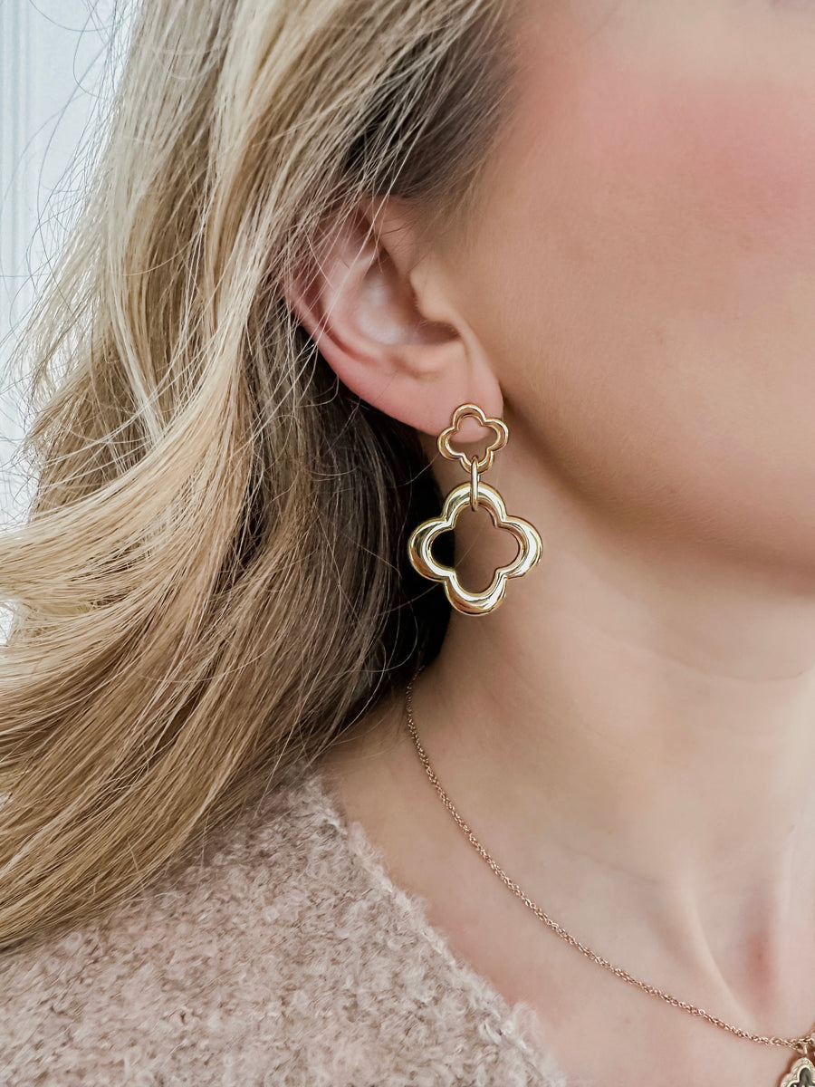 Golden Clover Earrings