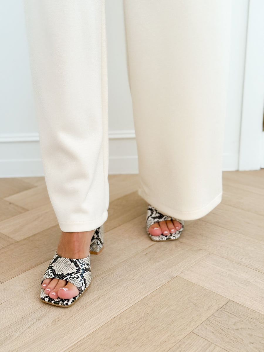 Snake Heeled Slippers