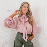 Pink Shiny Leanne Blouse