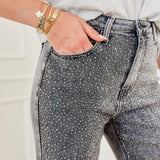 Grey Teardrop Jeans