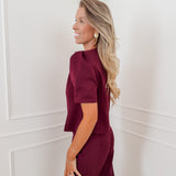 Bordeaux Esmeralda Blouse