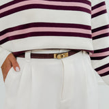 Cream Striped Melle Sweater