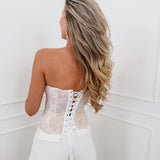 Nude White Lace Maaike Bandeau Top