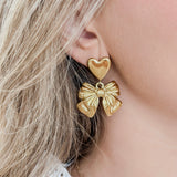 Heart Bow Earrings