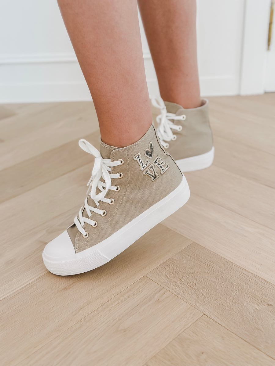 Taupe Love Sneakers