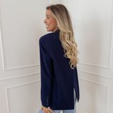 Navy Back Split Blazer