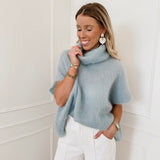 Aqua Blue Cape Sweater