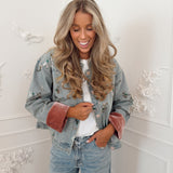 Pink Limited Edition Velvet Jeans Jacket