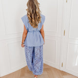 Blue Anneke Sleeveless Rope Blazer
