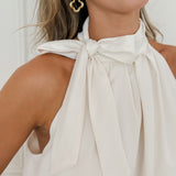 Cream Guliana Halterneck Top
