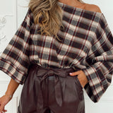 Plum Leather Cecile Short