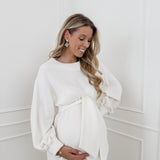 Crème Aimée Belt Dress