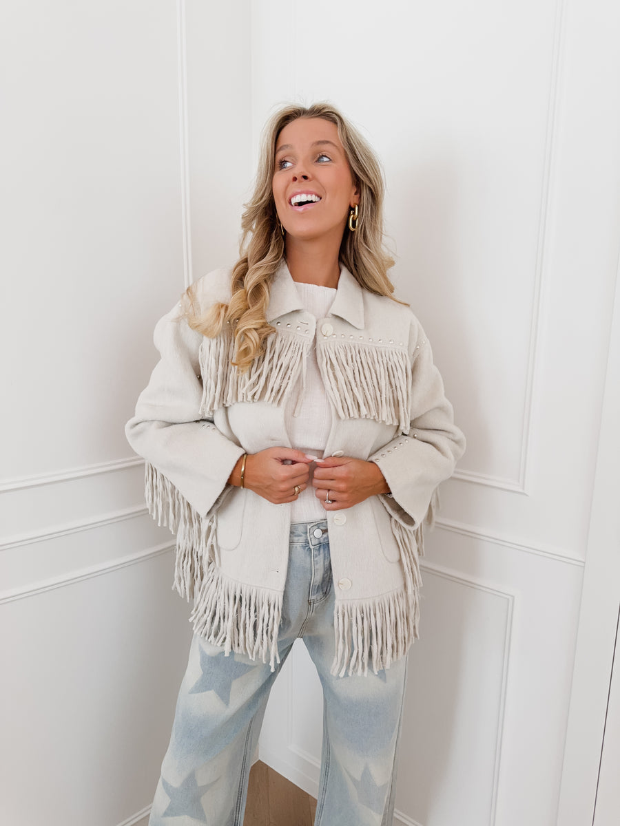 Greige Ginny Studs Jacket
