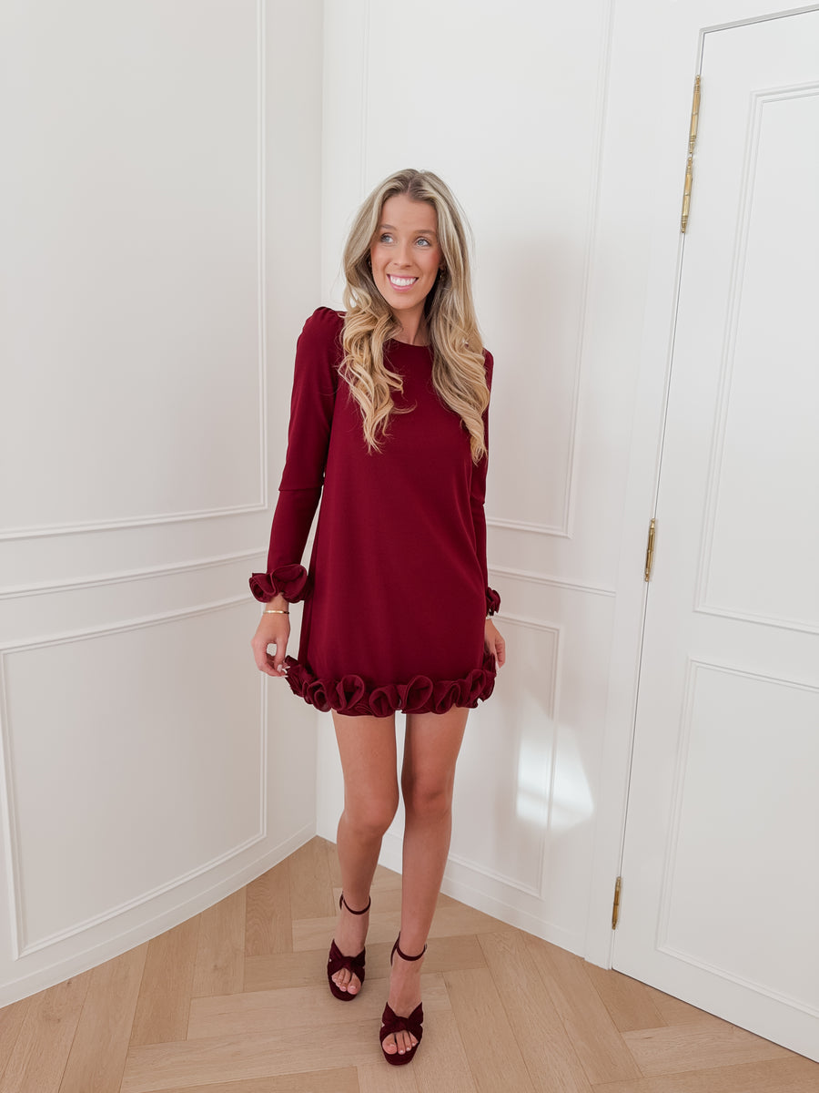 Wine Red Eldora Dress