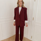 Bordeaux Striped Ariana Trouser