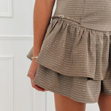 Brown Isolde Sparkling Detail Dress
