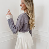 Grey Cute Frill Gilet