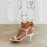 White Bow Levina Heels