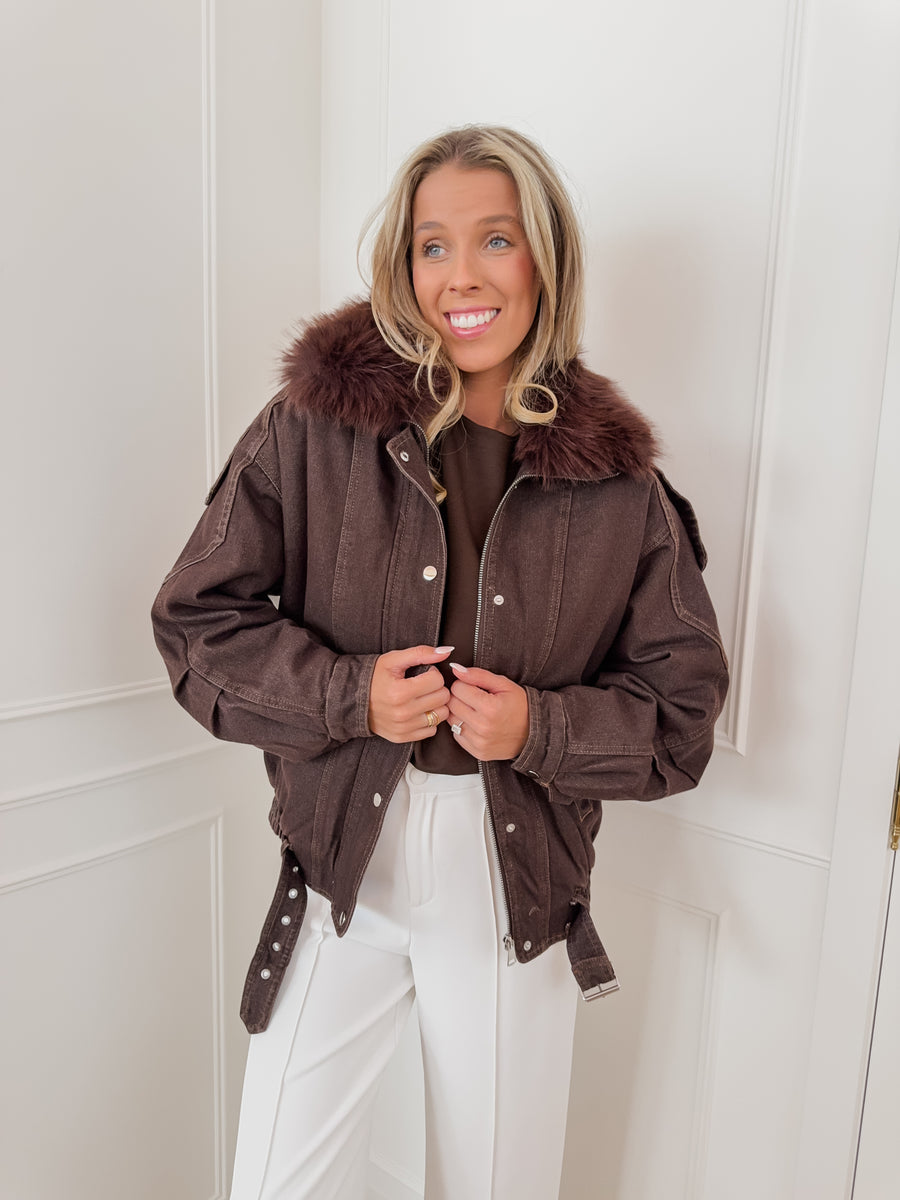 Dark Brown Farah Jacket