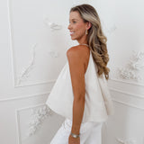 Champagne Didi Flowy Straps Top