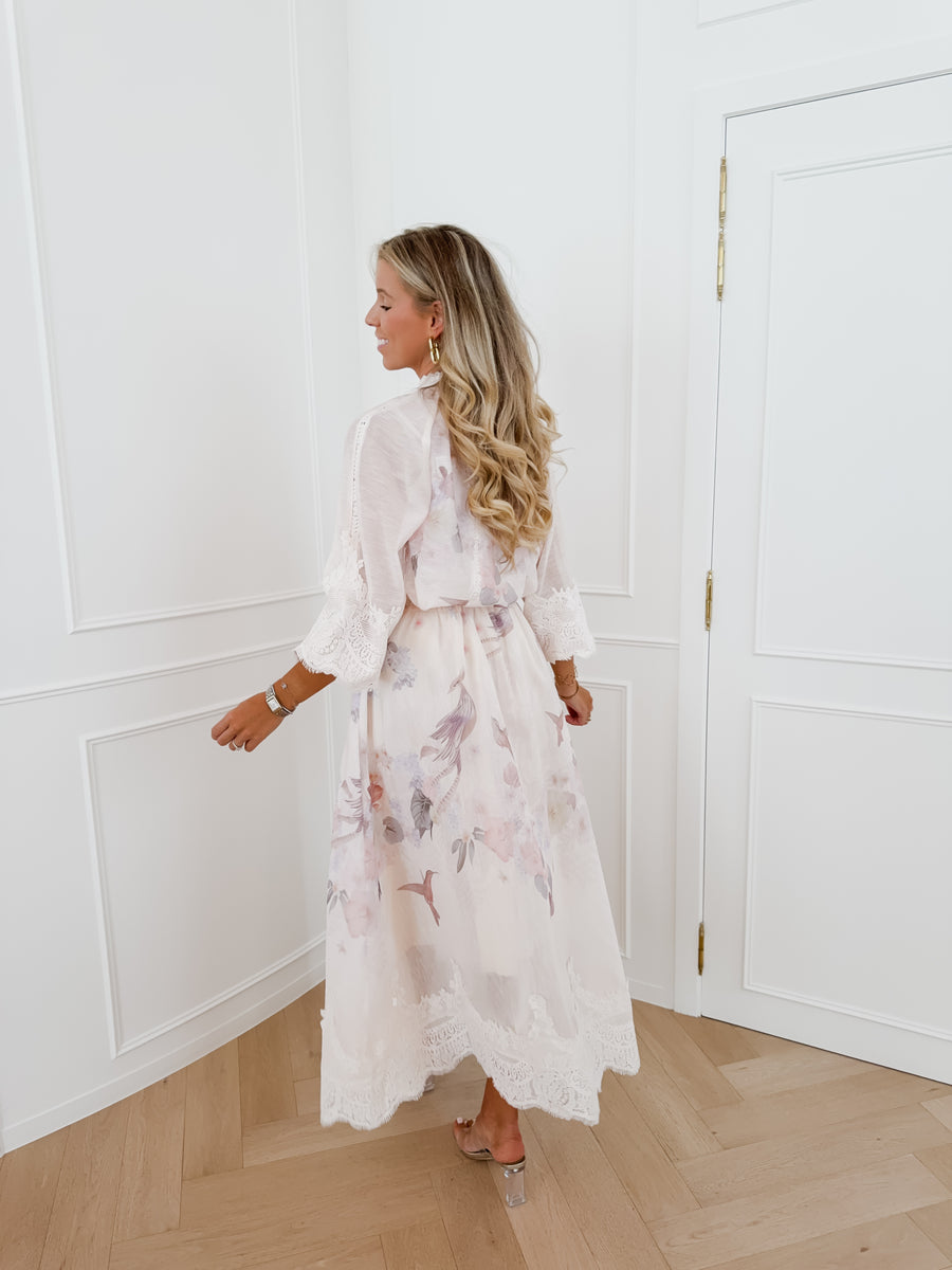 Nude Multicolor Romance Skirt