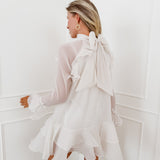 Crème Elysee Frill Dress