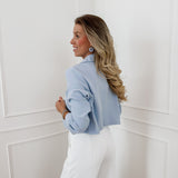 Blue Classy Pocket Jacket