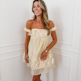 Soft Yellow Micheline Flower Dress