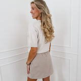 Beige Amorie Diamond Skirt