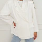 White Alaina Triple Pocket Blazer